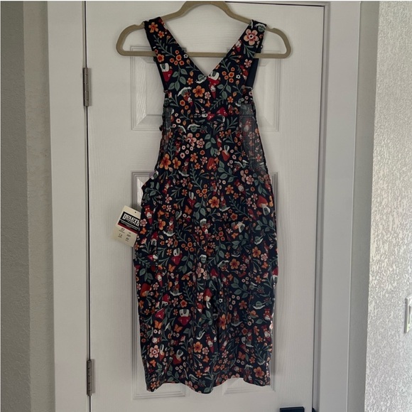 NWT Rare Duluth Trading Co Women’s Shortall Heirloom Overalls Gnome Mushroom -S - Picture 7 of 11